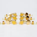 Gotoh® SG381 Stardard AB20-L3R3-GG ลูกบิดกีตาร์ ลูกบิดกีตาร์โปร่ง สีทอง แบบฝาครอบ หัวโค้ง Alumium Gold Tuning Machine H