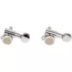 GotoH® SG381 Locking Tuner MG-T 07-L3R3-in, guitar knob, electric guitar, silver lock, round head, Zinc Cosmo Black-Lef