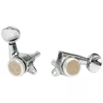 GotoH® SG381 Locking Tuner MG-T 07-L3R3-in, guitar knob, electric guitar, silver lock, round head, Zinc Cosmo Black-Lef