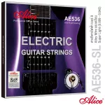 Alice® AE536 SL Electric guitar No. 9 Hycarbon Steel material Rust -proof Wrapped wires with genuine silver material, Super Light
