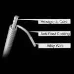 Alice® AE536 SL Electric guitar No. 9 Hycarbon Steel material Rust -proof Wrapped wires with genuine silver material, Super Light