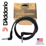 D'Addario® PW-CGTPRA-03 สายพ่วงเอฟเฟค สายแจ็ค 1 เมตร หัวงอ / หัวงอ 3 FT / Classic Series Patch Cable / Right-Angle to