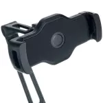 K&M® 19805 Smartphone & Tablet PC Holder, which holds a mobile tablet for the screen 10.2 -13 ", attached to the rotating table edge.