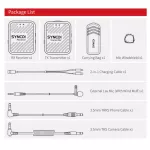 Synco® Wair G1 A1 Wireless Mic MIC wireless microphone can be used for 70 meters long, 8 hours + free charging cable & connection cable **