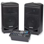 SAMSON® Expedition XP800 PA 800 watts, 8 -channel stereo speakers, with a built -in effect, can connect to wireless mike. Can add more switch + free