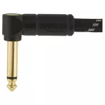 Fender® Deluxe Series Black Tweed, 5.5 meters of premium jack, golden head 18.6FT Deluxe Series Instrument Cable / Straight -ngled, Guitar Cabl