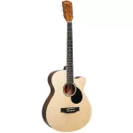 Setsuko SP-B40C กีตาร์โปร่ง 40 นิ้ว Sprout Series by kazuki ทรง GA คอเว้า ไม้ Basswood ลูกบิดแบบวินเทจ Ivory ปิ๊กการ์ดแบบ Teardrops + แถมฟรีกระเป๋ากีต