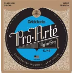 D'Addario® Pro-Arté Nylon Core สายกีตาร์คลาสสิค Black Nylon แบบพรีเมียม ของแท้ 100% รุ่น EJ46 Hard Tension คุณภาพดีกว