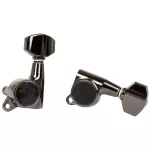 GotoH® SG381 Stardard 07-L3R3-in, guitar knob, airy, black guitar, Square head cover, Zinc Cosmo Black-Tuning Mach
