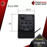 Cherub GT-4 Acoustic Guitar Pickup 3 Band EQ has a button to adjust the sound effects, volume and 100% built-in tuner.