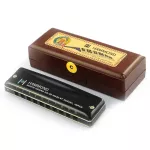 Suzuki® Hammond HA -20 Harmonita 10 Channel C -Mount Harmonica Key C + Free Case ** Made in Japan **