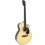 SAGA® SA700CE 40 -inch electric guitar, Om Cutaway shape, Top Solid Engleman Spruce, Fishman Isys II +