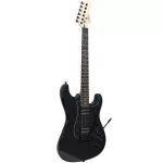 CENTURY DARK SERIES Electric Guitar Strat 22 Frete Hardware Black + Free Rocking & Bag & Tuner & Slender Set