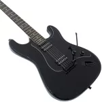 CENTURY DARK SERIES Electric Guitar Strat 22 Frete Hardware Black + Free Rocking & Bag & Tuner & Slender Set