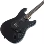 CENTURY DARK SERIES Electric Guitar Strat 22 Frete Hardware Black + Free Rocking & Bag & Tuner & Slender Set