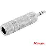 Kirlin หัวแปลงแจ็คใหญ่เป็นแจ็คเล็ก แบบสเตอริโอ 1/4" Female Stereo Phone Plug to 3.5mm Male Stereo Mini Jack Adapter ร