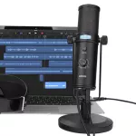 Alctron® UR33 Mike Mike Mike USB Microphone with a base for recording a high quality angle adjustment 24bit/96kHz