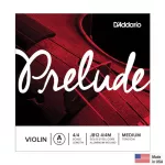 D'Addario® Prelude J812 4/4M สายไวโอลิน แบบแยก สาย A / สาย 2  ของแท้ 100% Violine String, Medium Tension, Solid Steel