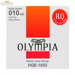 Olympia® HQE-1052 สายกีตาร์ไฟฟ้า เบอร์ 10 แบบ Nickel Wound ของแท้ 100% Light Top / Heavy Bottom, 0.010 - 0.052