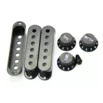 Rasvone PCE10 ฝาครอบปิ๊กอัพ ทรง Strat / หัวจุกซีเล็คเตอร์ / ปุ่มหมุนวอลุ่ม & โทน - Strat Pickup Covers & Caps & Tone/Vol