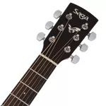 SAGA® D10CE 41 inch electric guitar D shape, concave neck, spruce/Mahogany, electricity, Fishman Isys II + free guitar bags &