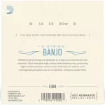 D’Addario® EJ69 Banjo String สายกีตาร์แบนโจ สายแบนโจ 5 สาย เบอร์ 9 แบบ Phosphor Bronze Light Gauge , 0.009 - 0.020 **
