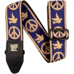 ERNIE BALL® P04699 Navy Blue And Beige Peace Love Dove Jacquard Strap สายสะพายกีตาร์ 3in1 ลวดลายศิลปะ สำหรับกีตาร์โปร่ง/