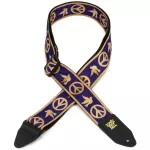 ERNIE BALL® P04699 Navy Blue And Beige Peace Love Dove Jacquard Strap สายสะพายกีตาร์ 3in1 ลวดลายศิลปะ สำหรับกีตาร์โปร่ง/