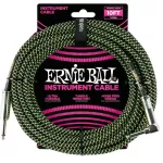 ERNIE BALL® สายแจ็คกีตาร์ แบบไนลอนถัก ยาว 3 เมตร หัวตรง/ หัวงอ มีฉนวน 2 ชั้น 10FT Braided, Straight / Angle Instrument Cable