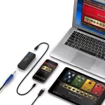 IK Multimedia® Irig HD 2 Audio International for iPhone / iPad / iPod / Mac / PC with electric guitar / bass guitar and bass interface + free US cable