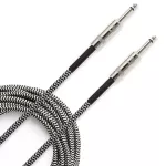 D'Addario® PW-BG-20TW Braided Tweed Instrument Cable, a 6-meter long-knitting nylon jackstart/straight head, reduced 2-layer insulation ** Designed and E
