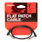 D'Addario® PW-FPR-01, a flat-headed flat head, 30 cm long head / bent head / bend 1 FT / Custom Series Flat Patch Cable / Right-Gang to Right-Gangle.