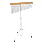 DK Drum Kingdom Ch36CB, about 36 bars, silver, wooden base with a curved head stand especially for Belle + Free Wood.