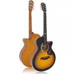 Mantic GT-1AC, 40-inch guitar, Om Cutaway shape, Angle Mandrus/Cherry Wood + Free Bag & Pick