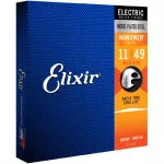 Elixir® Nanoweb 12102 สายกีตาร์ไฟฟ้า เบอร์ 11 แบบนิกเกิล สายเคลือบ ของแท้ 100% Medium, .011 - .049 ** Made in USA **