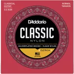 D'Addario® EJ27N 3/4 สายกีตาร์คลาสสิค ขนาด 3/4 แบบ Clear Nylon ของแท้ 100% Normal Tension, 0.029 - 0.044 ** Made in U