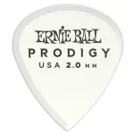 Ernie Ball® Prodigy Mini 2.0 มม.  ปิ๊กกีตาร์ไฟฟ้า หนาทนพิเศษ วัสดุ Delrin® สีขาว ** Made in USA ** Model P09203