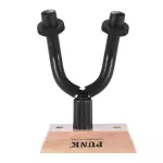 Rasvone PUNK Guitar Hanger ที่แขวนกีตาร์ ขาแขวนกีตาร์ ผลิตจากสแตนเลส ฐานไม้ อย่างดี มียางซิลิโคนหุ้ม + แถมฟรีน็อตยึด & พุกพลาสติก