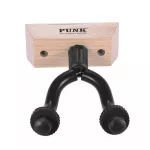 Rasvone PUNK Guitar Hanger ที่แขวนกีตาร์ ขาแขวนกีตาร์ ผลิตจากสแตนเลส ฐานไม้ อย่างดี มียางซิลิโคนหุ้ม + แถมฟรีน็อตยึด & พุกพลาสติก
