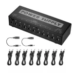 Rasvone PSS10 Power Supply For Guitar Effects Pedal Board Electric power supply, 10 channel effects + free cables & adapters ready to use