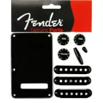 Fender® Strat Accessory Kit แผ่นปิดหลังกีตาร์ไฟฟ้า ทรง Start + ปุ่มหมุน + ฝาครอบ + หัวสวิทช์ + หัวคันโยก
