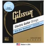 GIBSON® SEG-BWR9 Electric Guitar String สายกีตาร์ไฟฟ้า เบอร์ 9 แบบนิกเกิล ของแท้ 100% รุ่น Brite Wire Reinforced Ultra