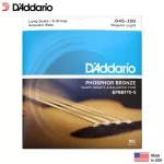 D’Addario® EPBB170-5 สายกีตาร์เบสโปร่ง สายเบสโปร่ง 5 สาย แบบ Phosphor Bronze ของแท้ 100% Regular Light 5-String / Long