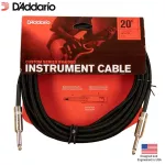 D'Addario® PW-BG-20BK, a 6-meter-long nylon jackstart / straight head with 2 floors, 20FT Braided, Straight / Strai