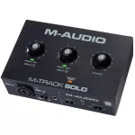 M-Audio® M-TRACK SOLO Audio International 2-In/2-OOT 16-bit/48KHz has a PHANTOM 48V light. Preamp Crystal + Free USB &