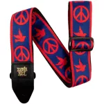ERNIE Ball® P04698 Red and Blue Peace Love Dove Jacquard Strap, 3IN1 Guitar Strap, Art pattern for Purning Guitar/Guitar