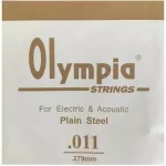 Olympia® DAOLP-PKPL11 สายกีตาร์ สายปลีก สายกีตาร์โปร่ง / สายกีตาร์ไฟฟ้า, สาย E / สาย 1 เบอร์ 11 แบบ Plain Steel ของแท้ 1
