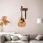 RASVONE GHW300, guitar hanging, wooden material and hooks & storage tray, Wooden Guitar Hanger with Rack & Hooks