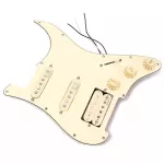 RASVONE SPG200 Piccard Electric Guitar Strat Pickup HSS ALNICO V Wiring Material with Strat PickGuard WITH WIRING / PICKUP PATTERN HSS