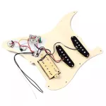 RASVONE SPG200 Piccard Electric Guitar Strat Pickup HSS ALNICO V Wiring Material with Strat PickGuard WITH WIRING / PICKUP PATTERN HSS